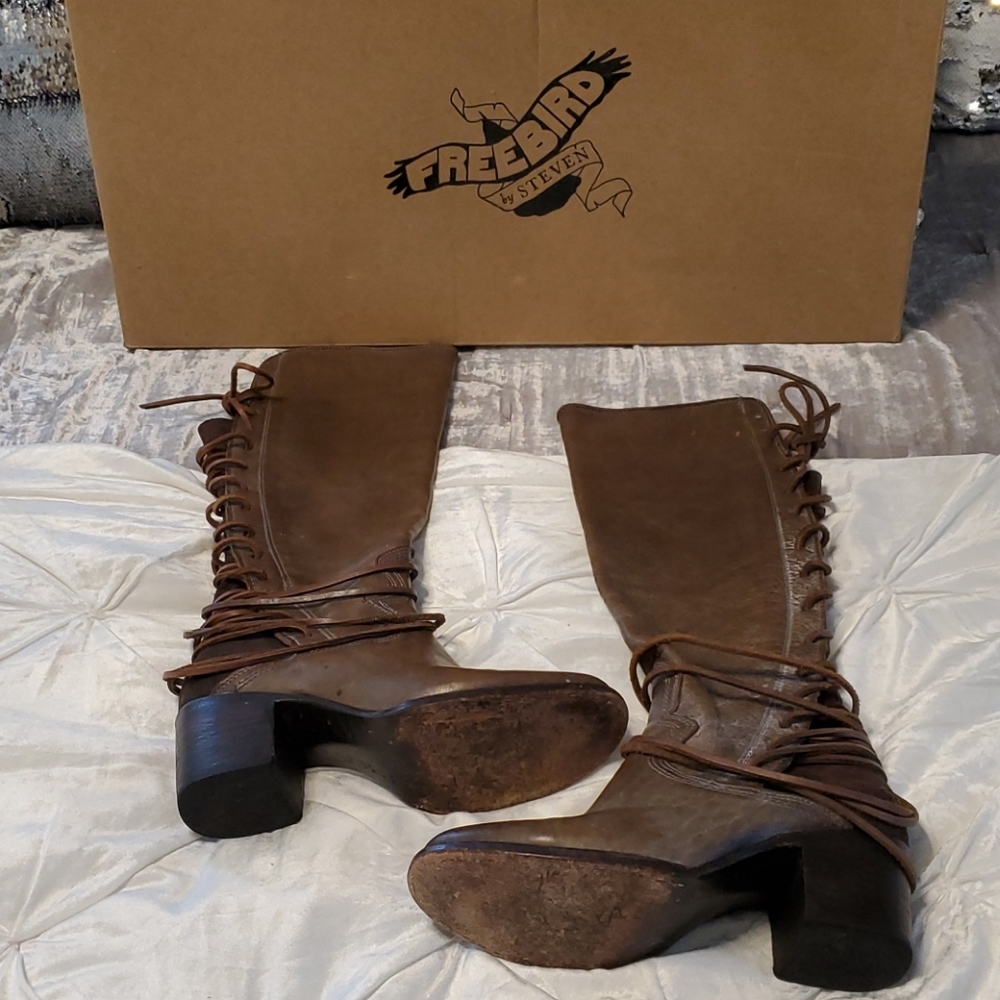 Freebird Coal Tall Leather Boots